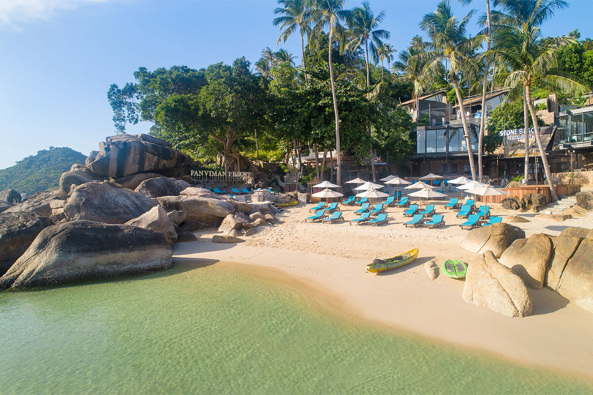 walking distance | private beach | panviman resort koh phangan